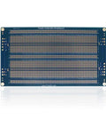 One Piece Large Solderable Breadboard Shield For Prototyping Double Sided Tinned Gold Plated Holes Built In Ground Rails Front View