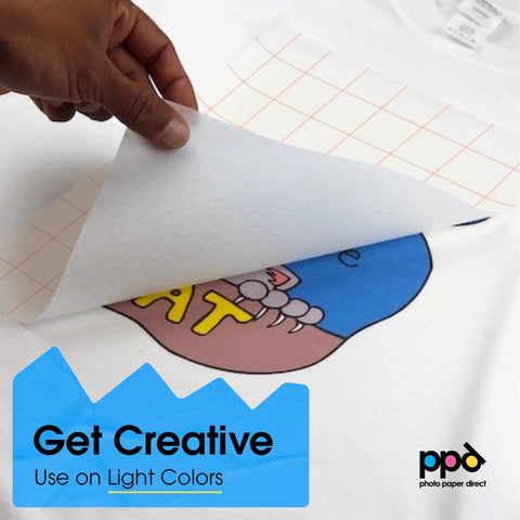 Applying Inkjet Iron On Heat Transfer Paper 10 Sheets 8.5 By 11 Inches Premium Pack For White And Light Fabric And T Shirts.