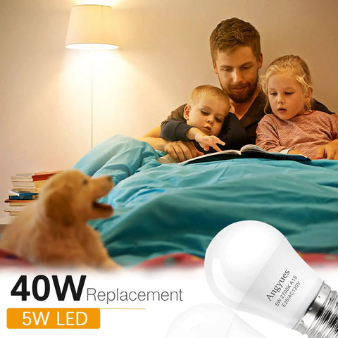 40W Equivalent A15 LED Bulb 120V Warm White 2700K Energy Saving E26 Base Pack of 4 Cozy Budget Friendly Home Lighting