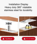 Installation view of Hidden Door Pivot Hinge Concealed 360 Rotation Heavy Duty Up To 220lbs With 10 Steel Balls For Bookcase And Wooden Doors