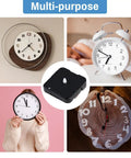 Battery Powered Clock Movement Replacement Kit With High Torque Axis Shaft 8mm shown with different clock styles.