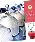 Scuba Tank Valve Cap And Dust Cover End Cap Protector For Air Cylinders, Durable Metal Valve Cover Prevents Dust And Debris image
