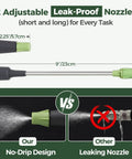 Image showing two adjustable leak-proof nozzles for the Hand Pump Sprayer 2L Garden Sprayer For Plants And Lawn Care.