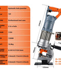 Heavy Duty 1300W Electric Hydraulic Hole Puncher For Metal Plates Up To 6 mm Thick With Lightning Fast 2 To 3 Second Punching