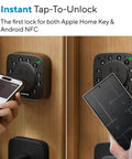 Game Changing Nfc Wifi Smart Lock With Apple Home Key And Android Tap To Unlock Super Slick Remote App Controls in action, enabling instant unlock.