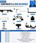 BMW Timing Tool Kit With Camshaft Locking And Crankshaft Alignment Set For N47 N47S N57 2.0L 3.0L Diesel Engines showing tool components and OEM references.