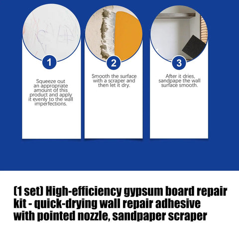 Fast Dry Wall Repair Kit With Scraper And Patch Paste Quick Fix For Holes And Cracks In Home Renovations No Fuss Patch Set