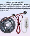 1 Meter WS2812B RGB LED Strip Light Bundle With USB Controller And Extension Cable For Bambu Lab X1 P1P P2S H2D 3D Printers