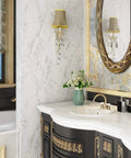 Bathroom wall with Easy DIY Ultra Thick Grey White Marble Peel And Stick Wallpaper 160 X 36 Inch Waterproof Self Adhesive