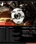 Close-up of Two Front Wheel Bearing And Hub Assembly With ABS And Five Lug For Chevy HHR 2006 2011 Cobalt 2005 2010