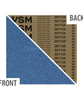 Top Shelf 3 Pack of 6X48 Inch 80 Grit Sanding Belts showing front blue grit and back labels for easy identification.