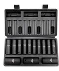 Half Inch Drive Impact Socket Set, 38-Piece, 6-Point High-Torque Sockets, Chrome Vanadium Steel, durable case open