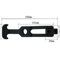 T-handle draw latch, black rubber-flexible, 6.3-inch length, side view for tool boxes and equipment