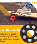 Ceramic Skateboard Bearings High Speed 608 RS Double Shielded ABEC-11 8 Pack Set for skateboards and scooters imagery.