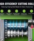 High-efficiency cutting roller with 5 steel blades, part of Automatic Electric Wire Stripping Machine For Leftover Cable Recycling