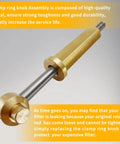 Heavy Duty Pool Filter Clamp Ring Knob Assembly with threaded rod, durable steel construction for secure pool filter installation.