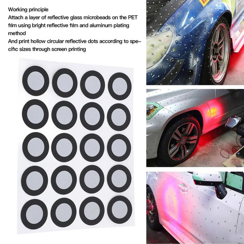 200 Pcs 3D Scanning Markers 12mm Inner Diameter, 19mm Outer Diameter, High Reflectivity Waterproof Dots For Motion Capture And Gait Analysis, Precise 3D Positioning Targets With Reflective Technology on car body