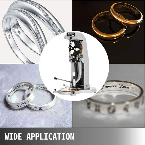 Inside Ring Engraver With Double Sided Dial Stamper For 1.5mm To 2.0mm Letters Inner Ring Engraving Tool in use on rings
