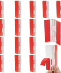 Heavy Duty Clear Plastic Hinges 65X40Mm 4 Pack Impact Resistant Acrylic Pivot Hardware For Diy Creations displayed with red accent design.