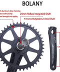 Gravel Grinder Bike Crankset 170mm Hollow Integrated 42T Single Chainring Direct Mount With Bottom Bracket For Off Road MTB 10/11 Speed Compatible Built Tough For Rough Trails Daily, showing aluminum chainring and components.