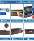 Cabinet Hardware Jig Kit With Auto Center Punch and Hole Punch fast setup for handles, knobs, pulls installation on drawers.