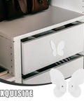 Butterfly Cabinet Handles Pair For Room Furniture White Decorative Drawer Pulls For Cabinets And Dressers Vintage Charm