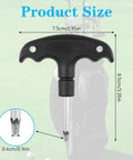 Adjustable Golf Wrench With Plastic Handle Stainless Steel Golf Driver Tool For Head Torque Adjustment Shaft Adapter Compatibility shown with size dimensions.