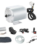 Beefy 2000W 60V High Speed Brushless DC Mid Motor Kit With 4250RPM No Load, 35A Controller, Pedal Throttle, aluminum shell