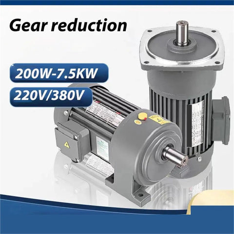 Rock Solid Three Phase Gear Reducer 380V Horizontal Motor Built For Smooth Operations With Integrated Variable Frequency Speed Control For Fast Reliable Setup On Heavy Duty Job Sites 100W To 7.5KW Output, featuring 200W to 7.5KW range.
