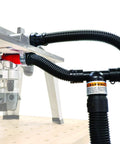 Complete Router Table Dust Collection System For Clean Cuts And Easy Setup, hose attached to table showing flexible use