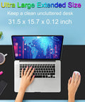 Ultra Large Extended Gaming Mouse Pad With Stitched Edges And Non Slip Natural Rubber Base For Esports Pros And Everyday Desk Setup, Waterproof Keyboard Mat Measuring 31.5 By 15.7 Inches, Pro Grade, Ideal For Gaming And Office with laptop setup