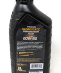 Top Shelf SAE 20W-50 Hydrostatic Transmission Fluid 5 Quart bottle showing product details and labeling.