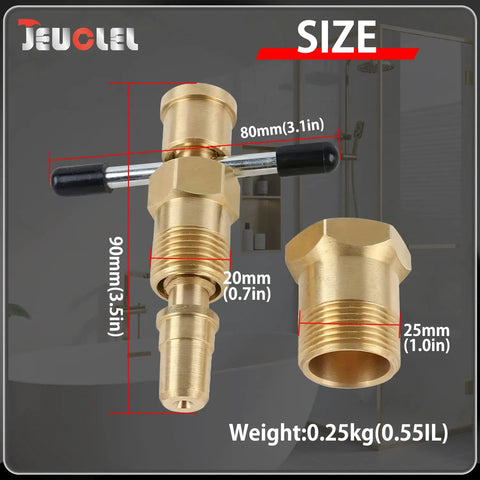 Olive Puller Tool For Brass Pipes Pro Grade Heavy Duty Pipe Olive Remover for NPT One Half and Three Quarter Inch Fittings