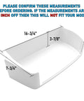 Beefed Up Door Bin Module Shelf Replacement For Refrigerator Middle Door Bin Easy Install AP5628753 WR71X10973 dimensions