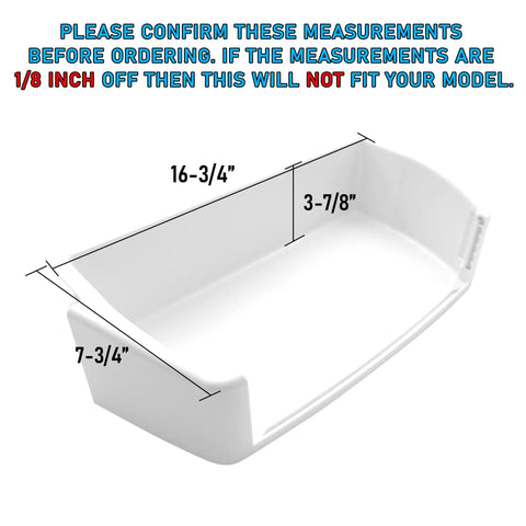 Beefed Up Door Bin Module Shelf Replacement For Refrigerator Middle Door Bin Easy Install AP5628753 WR71X10973 dimensions