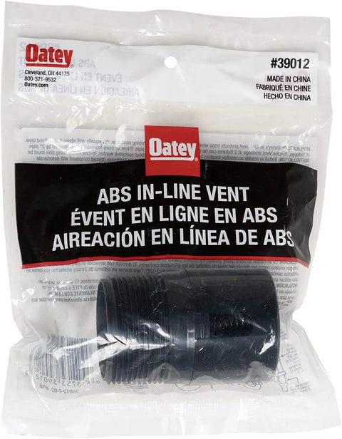In Line ABS Drain Vent 2x2 13/16 Inches, Spring Loaded Valve Opens With Negative Pressure Closes With Positive Pressure, Keeps Sewer Gas Out Of Your Pad, Great For Venting Drain Lines, Sold As A 3 Pack in packaging