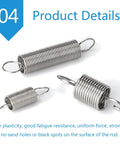 Heavy Duty Dual Hook Tension Spring Made From Tough Stainless Steel, 300mm length, showing three tension springs.