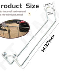 Wire Arm Throw Over Gate Latch For Chain Link Fences, Durable Residential Gate Hardware, fits tube frames, silver finish.