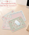 Coquette Floral Mouse Pad Blue Aesthetic Vibe Desk Mat Non Slip Small Mouse Pad for Laptop and PC Portable Travel Size
