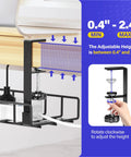 Under Desk Cable Management Tray 2 Pack With Clamp No Drill No Screws Easy Install Cable Organizer for Office and Home in use
