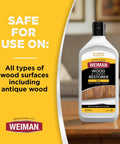 Revive Your Wood Furniture And Kitchen Cabinets With This Deep Cleaning Polish Bundle That Sweeps Away Grime Dust And Scratches While Locking In A Glossy Finish With UV Protection, bottle on a wooden table.
