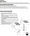 Instruction diagram for Lift And Turn Bathtub Drain Stopper Kit With Two Hole Overflow Faceplate Brass Tub Conversion Kit Easy Install Universal Fine And Coarse Thread Brushed Nickel Finish.