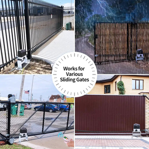 Heavy Duty Automatic Sliding Gate Opener CK1200 with Chain Drive, Three Quarter HP 550W AC Motor on different gates