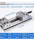 Premium Heavy Duty Eight Inch Workbench Vise Rock Solid High Performance Clamping Power Built Tough For Cnc Milling Machines Rip Through Steel With Killer Grip, 8 inch GT200B with 200mm jaw.