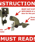 Two Pack Antique Brass Concealed Cabinet Hinges One Half Overlay For Frameless And Framed Doors Five Eighths To One Inch Thick