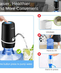 USB Charging Automatic Water Dispenser For 5 Gallon Bottle With Rechargeable Battery On The Go Electric Jug Pump in use