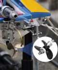 RC Boat Drive Shaft Kit With 36mm Propeller And Universal Joint shown installed on RC boat.