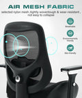 Heavy Duty 750Lb Big And Tall Office Chair With Wide Thick Seat Cushion, Ergonomic Mesh Desk Chair detail of mesh fabric