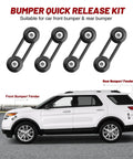 Bumper Quick Release 4 Sets Of Clips And Fasteners For Front And Rear Bumper Fender Repair displayed with SUV