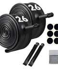 26 Inch Bike Tube With 32mm Schrader Valve Fits 1.75 To 2.125 Inch Tires Durable Butyl Rubber 2 Pack Includes 2 Tire Levers And 6 Adhesive Patches